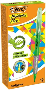 BiC Zakreślacz Highligter flex zielony (12szt) - Artykuły biurowe - miniaturka - grafika 2