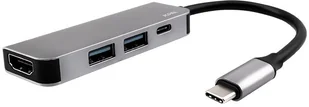 JCPAL JCPAL Linx 4-in-1 USB-C HUB / 4K HDMI / USB-C(PD) / 2xUSB / Gray (szary) JCP6189 - Adaptery i przejściówki - miniaturka - grafika 2