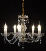 Lampy sufitowe - Elita bohemia Żyrandol kryształowy 5-ramienny - Bohemia L 080/5/01 PB - miniaturka - grafika 1