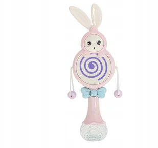 Grzechotka Gryzak Zabawka Interaktywna Królik - Szumiące zabawki - miniaturka - grafika 7