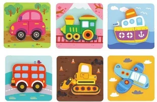 Tooky Toy Lumarko Drewniane Klocki Układanka Puzzle Zestaw 33 El. + 6 Planszy! TL635 Lek - Puzzle - miniaturka - grafika 5