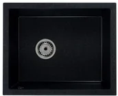 Zlewozmywaki - Brado Zlewozmywak granitowy podwieszany FELIX czarny nakrapiany felixczn - miniaturka - grafika 1