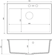 Zlewozmywaki - AXIS GROUP Zlew A-Point 60 1-komorowy pure white - miniaturka - grafika 1
