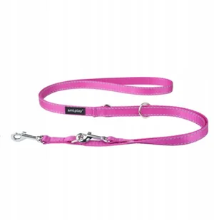 Ami Play Smycz Reflective 6w1 L 100-200cm Różowa - Smycze dla psów - miniaturka - grafika 2