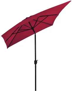 vidaXL Parasol ogrodowy na metalowym słupku, 300 x 200 cm, bordowy - Parasole ogrodowe - miniaturka - grafika 5