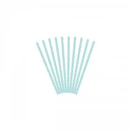 Słomki do napojów - PartyDeco Słomki papierowe błękitne 19,5cm SPP2-011 - miniaturka - grafika 1