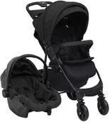 Wózki dziecięce - shumee Wózek dziecięcy 3 w 1 antracytowy stalowy - miniaturka - grafika 1