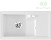 Zlewozmywaki - Laveo Bonafaro - zlewozmywak 1,5-komorowy z ociekaczem biały SJY 631T - miniaturka - grafika 1