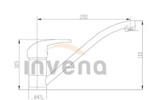 Invena Bateria zlewozmywakowa Ava New chrom BZ-06-001 - Baterie kuchenne - miniaturka - grafika 2