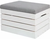 Ławki do przedpokoju - Biała Drewniana Skrzynia Z Siedziskiem 38 Kolorów T8-P64 - miniaturka - grafika 1