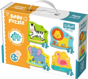 Trefl Baby Classic Zwierzątka na safari GXP-629702 - Układanki dla dzieci - miniaturka - grafika 3
