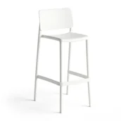 Taborety i hokery - AJ Produkty Krzesło barowe RIO, biały - miniaturka - grafika 1