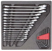 Klucze i nasadki - Gedore Red r22250001 ring zestaw kluczy płasko-i zestaw wkrętaków kątowych grzechotkowych pianka w 2/3 Module, 24-częściowy - miniaturka - grafika 1