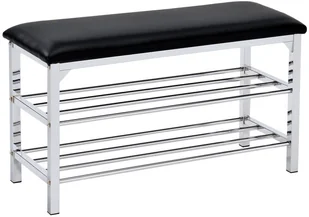 Półka na buty z siedziskiem 2 piętra, srebrny - Szafki na buty Półka na buty z siedziskiem 2 piętra, srebrny - Szafki na buty - miniaturka - grafika 1