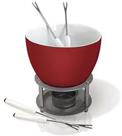 Zestawy do fondue - Vin Bouquet VIN Bouquet FIH 022  baza do czekolady/sera Fondue, w tym świecznik na świeczki typu tealight z ceramiki i cztery szaszłyki, stal nierdzewna, Biały i czerwony FIH 022 - miniaturka - grafika 1