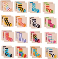 Zabawki interaktywne dla dzieci - BIGJIGS KOLOROWE SKARPETKI drewniana gra pamięciowa  BJ905 - miniaturka - grafika 1