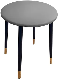 Taboret TRIX D22 jasny szary podstawa czarna/złota - Taborety i hokery - miniaturka - grafika 2