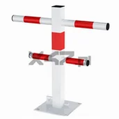 Wyposażenie miejsc publicznych - Polski produkt Blokada parkingowa składana X4-B typu choinka - miniaturka - grafika 1