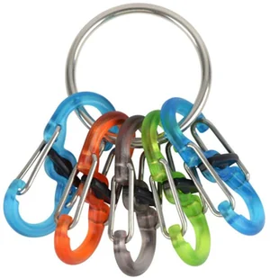 Nite Ize Nite Ize Brelok do kluczy KeyRing + 5x micro karabińczyk transparentny mixkolorów - Artykuły biurowe - miniaturka - grafika 2
