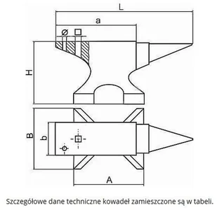 270 DOSTAWA GRATIS! 27064635 Kowadło jednorożne waga 50 kg) 64635-uniw - Pozostałe wyposażenie warsztatu - miniaturka - grafika 2