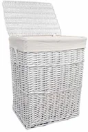 Kosze na bieliznę - DVier Kosz na pranie wiklina Biały 40 X 30 h.54 08 WRT-B - miniaturka - grafika 1