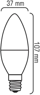 LEDlumen Żarówka LED CCD WW C37-AP, E14, 8 W, barwa biała ciepła - Żarówki LED - miniaturka - grafika 7