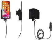 Uchwyty samochodowe do telefonów - Brodit AB Uchwyt do Apple iPhone 11 Pro z wbudowanym kablem USB oraz ładowarką samochodową 721161 - miniaturka - grafika 1
