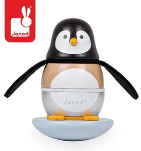 Janod Pingwin piramida drewniana, J08127 - Układanki dla dzieci - miniaturka - grafika 2