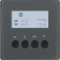 Wyłączniki światła i elektryczne - Hager sp. z o.o. Żaluzjowy łącznik czasowy z wyświetlaczem antracyt Q.1/Q.3 85741126 - miniaturka - grafika 1