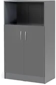 Szafy biurowe - AJ Produkty Szafa biurowa FLEXUS z jedną półką, 1325x760x415 mm, szary - miniaturka - grafika 1