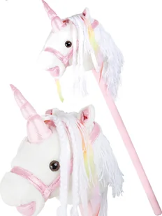 Small Foot Design Konik na kiju dla dzieci Biały jednorożec - Zabawki kreatywne - miniaturka - grafika 2