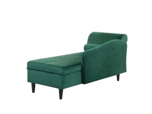 Beliani Szezlong welur szmaragdowy LUIRO - Szezlongi - miniaturka - grafika 5