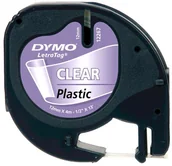 Taśmy do drukarek barwiące - Dymo oryginalny taśma do drukarek etykiet, 12267, S0721530, czarny druk/przezroczysty podkład, 4m, 12mm, LetraTag taśma plas S0721530 - miniaturka - grafika 1