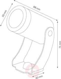 LCD Reflektor zewnętrzny LED 1446LED, grafit, 30° - Lampy ogrodowe - miniaturka - grafika 3