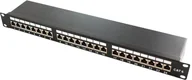 Szafy rack - LogiLink Patchpanel 19"" kat. 6, 24-portowy, ekranowany STP, czarny - NP0 (NP0048) - miniaturka - grafika 1