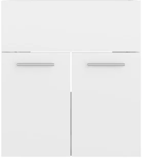 vidaXL vidaXL Zestaw mebli łazienkowych, wysoki połysk, biały, płyta wiórowa - Meble łazienkowe - miniaturka - grafika 8