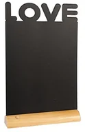 Dekoracje domu - Securit SECURIT stół do tablic, monterzy do pisania kredą na stół do jadalni, gastronomii, wesela, 42 x 24 x 6 cm, w zestawie: pisakiem kredowym, różnych motywów do wyboru FBT- LOVE - miniaturka - grafika 1