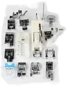 Akcesoria i części do maszyn do szycia - Ackermann Gritzner zestaw 15 stopek do maszyn do szycia, w plastikowym pudełku, pasują do maszyn do szycia W6, Brother, AEG, Silvercrest, Carina, Veritas, Singer, Janome, Dorina, Meister, Juki, Privileg, Bernet 10385 - miniaturka - grafika 1