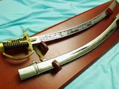 Repliki - broń - Płatnerze hiszpańscy REPLIKA SZABLA POLSKA NA TABLO z 1750 roku NR 1750 OGP+TD 1750 OGP+TD - miniaturka - grafika 1