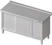 Stoły gastronomiczne - Stalgast Stół przyścienny z szafką P) drzwi suwane 1600x600x850 mm 980576160 - miniaturka - grafika 1
