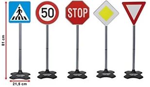 Jamara 460257 akcesorium do jeżdzików dla dzieci Zestaw znaków drogowych zabawkowy, Znaki drogowe 4042774439590 - Zabawki i gry sportowe - miniaturka - grafika 2