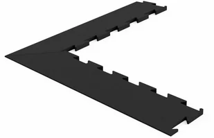 Marbo Sport Komplet dwóch narożników profesjonalnej podłogi pod wolne ciężary Premium puzzle czarny - GH-puzzle-corner-black-30 - Maty do ćwiczeń - miniaturka - grafika 2
