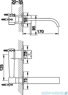 Kohlman Gixs bateria umywalkowa podtynkowa chrom QW180G | - Baterie podtynkowe - miniaturka - grafika 2