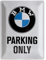 Dekoracje domu - Nostalgic-Art 23200 BMW  parking Only White, blaszana tabliczka 30 x 40 cm metalowa, kolorowa, 30 x 40 x 0.2 cm 23200 - miniaturka - grafika 1