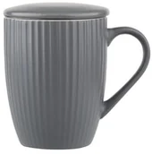 Kubki - Altom BALLERINA KUBEK BARYŁKA 300 ML Z ZAPARZACZEM I POKRYWKĄ SZARY NBC OPASKA PVC 5907508110932 - miniaturka - grafika 1