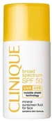 Kremy do twarzy z filtrem - Clinique Sun Mineral Sunscreen Fluid For Face SPF 50 30ml - miniaturka - grafika 1