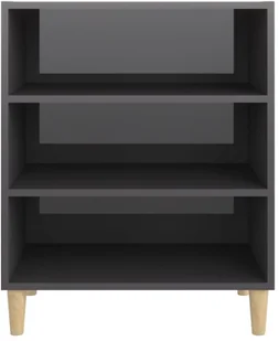 vidaXL Szafka na wysoki połysk szara 57x35x70 cm płyta wiórowa 806057 - Komody - miniaturka - grafika 6