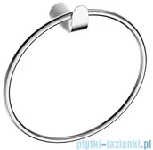 Wieszaki łazienkowe - Omnires Saco wieszak na ręcznik chrom/biały SA54230CRB - miniaturka - grafika 1