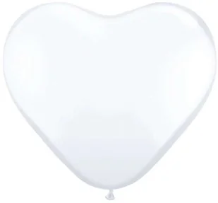 Globos Balony 10", serca, GLOBOS, pastel białe, 100 szt 091M - Balony i akcesoria - miniaturka - grafika 2