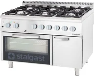 Piece, kotły  i płyty grzejne gastronomiczne - Stalgast kuchnia gazowa 6 palnikowa z piekarnikiem elektrycznym 32.5kW (zestaw) - G30 9717130 - miniaturka - grafika 1